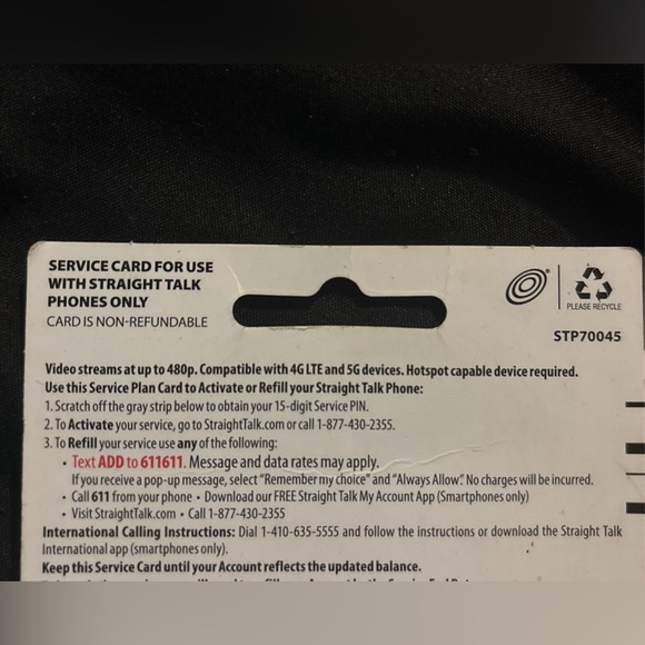 NEW NEW NEW Straight Talk phone card - Picture 3 of 3